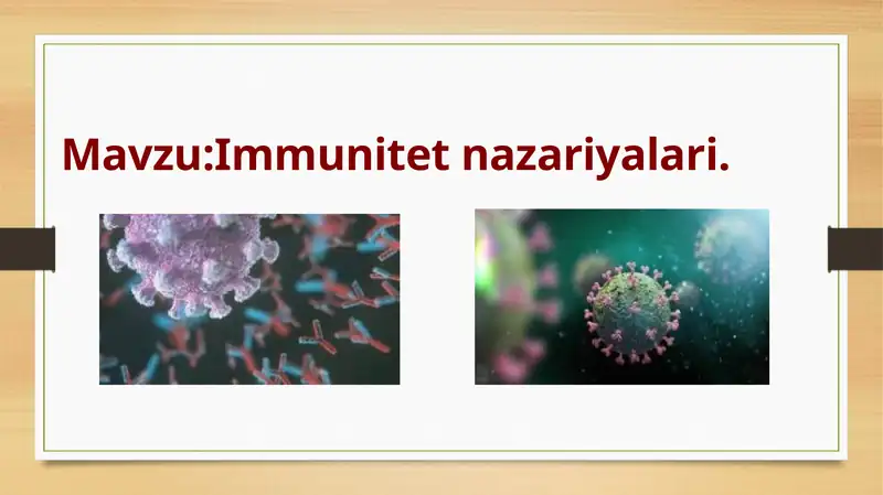 Immunitet nazariyalari