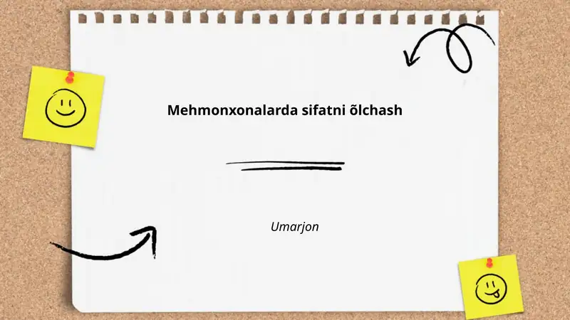 Mehmonxonalarda sifatni õlchash
