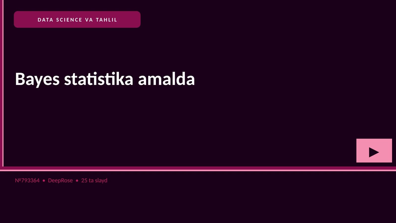 DATA SCIENCE VA TAHLIL