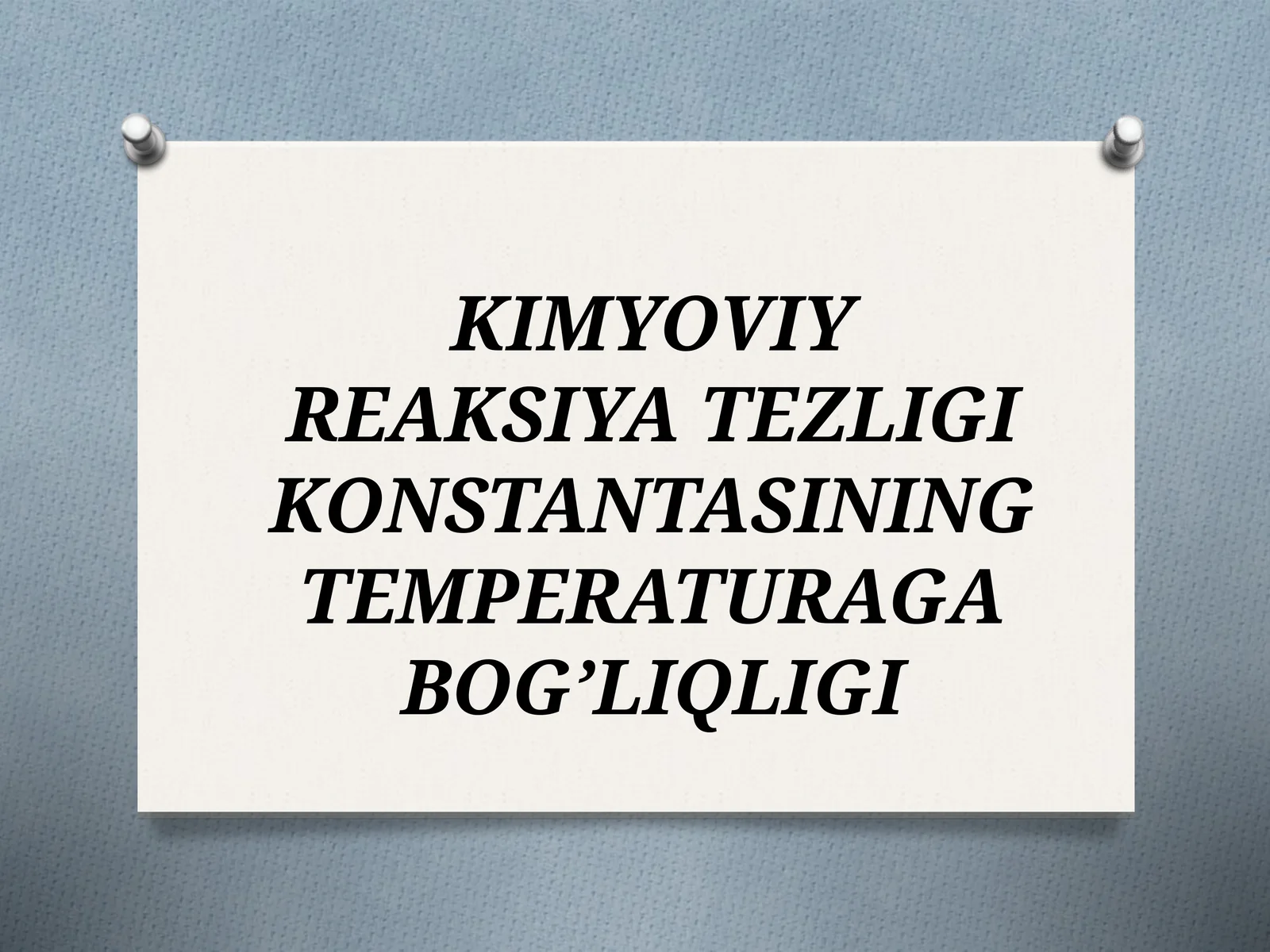 Kimyoviy reaksiyalar