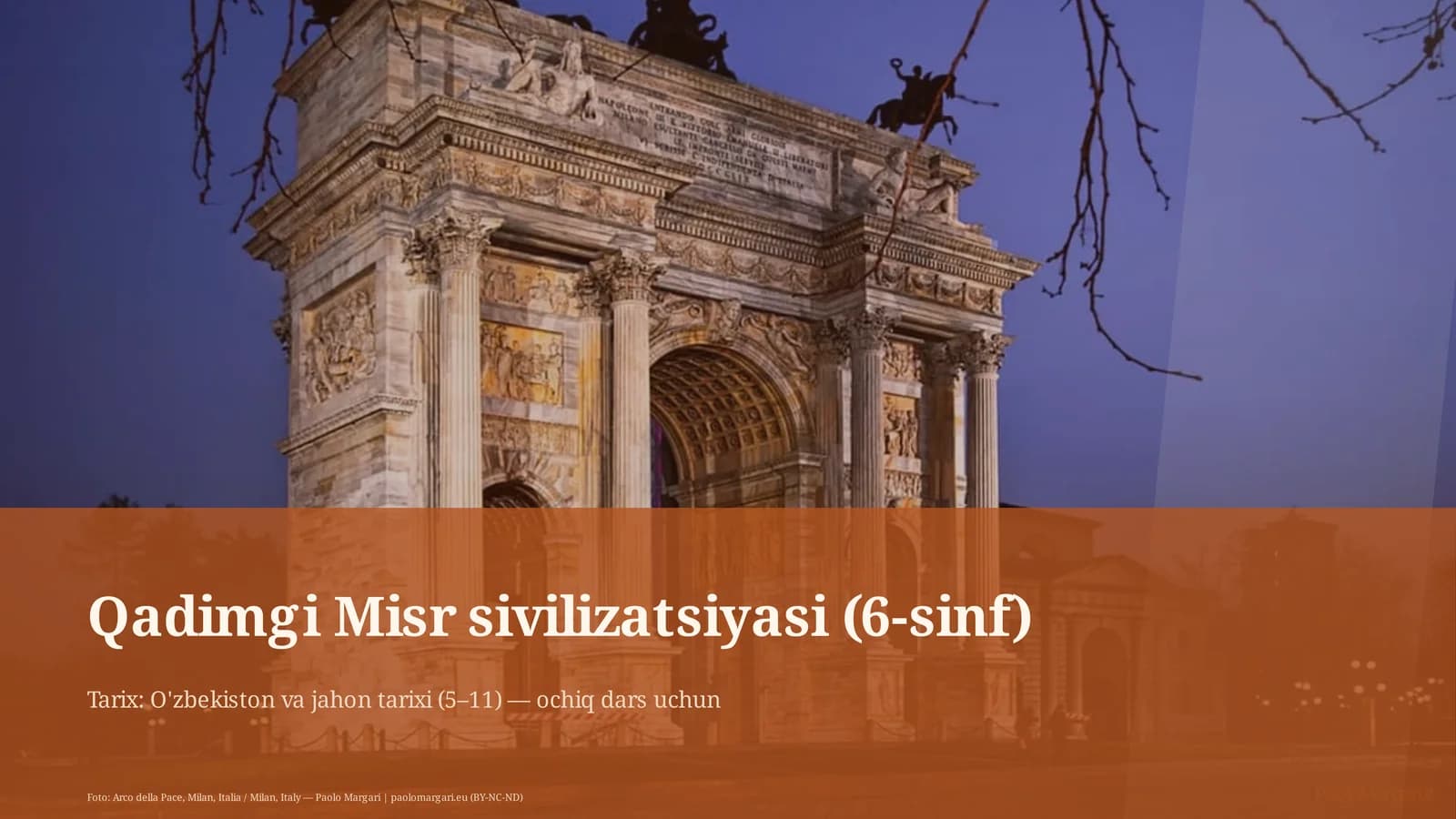 Qadimgi Misr sivilizatsiyasi (6-sinf)