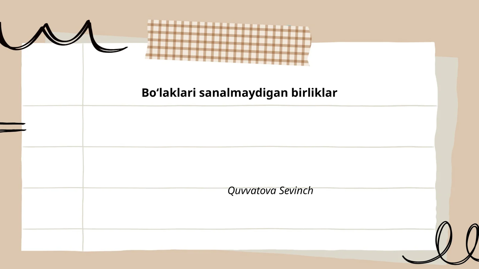 Boʻlaklari sanalmaydigan birliklar