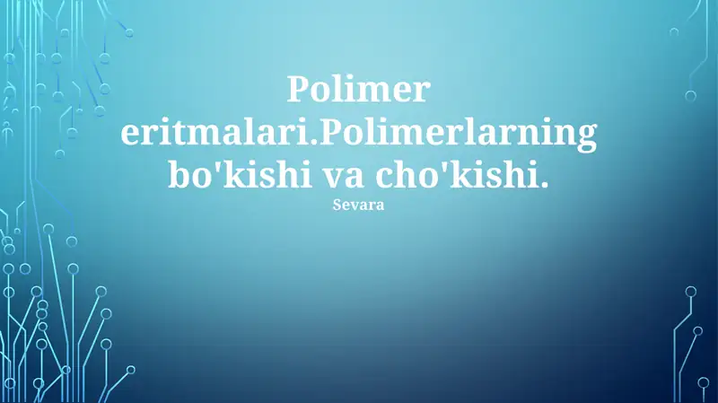 Polimer eritmalari
