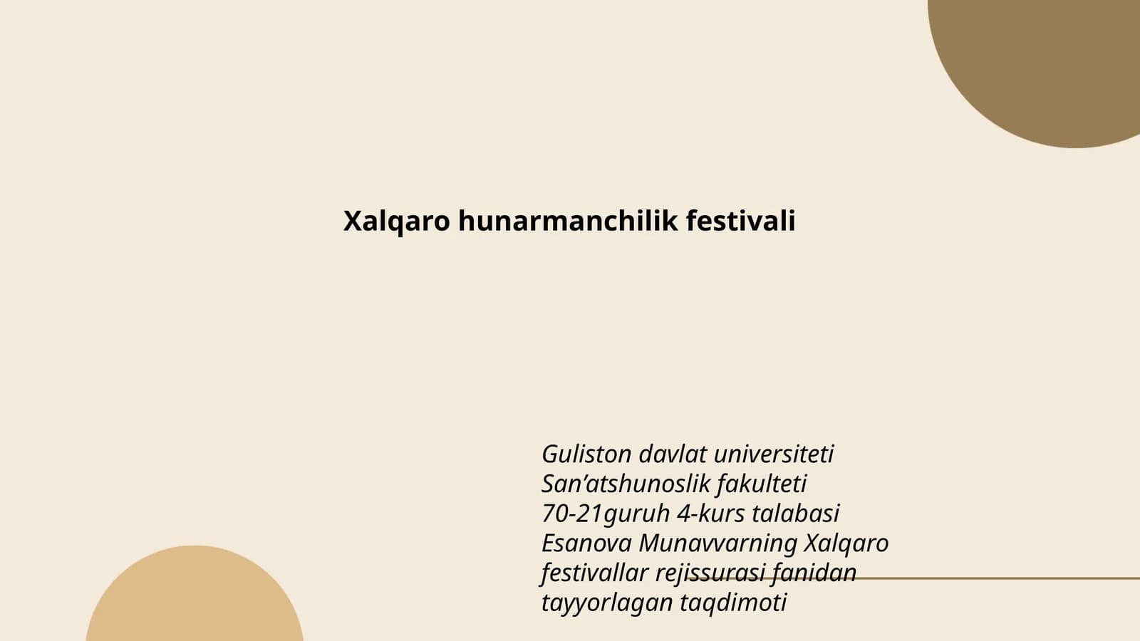 Xalqaro hunarmanchilik festivali