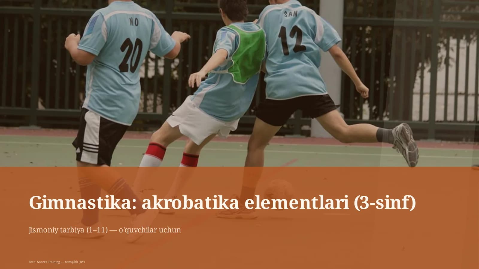 Gimnastika: akrobatika elementlari (3-sinf)