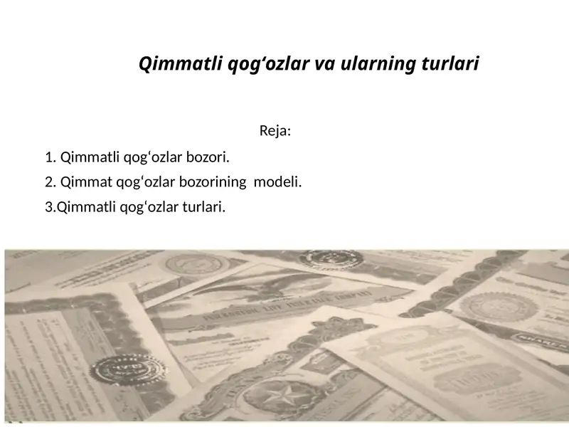 Qimmatli qogʻozlar bozori