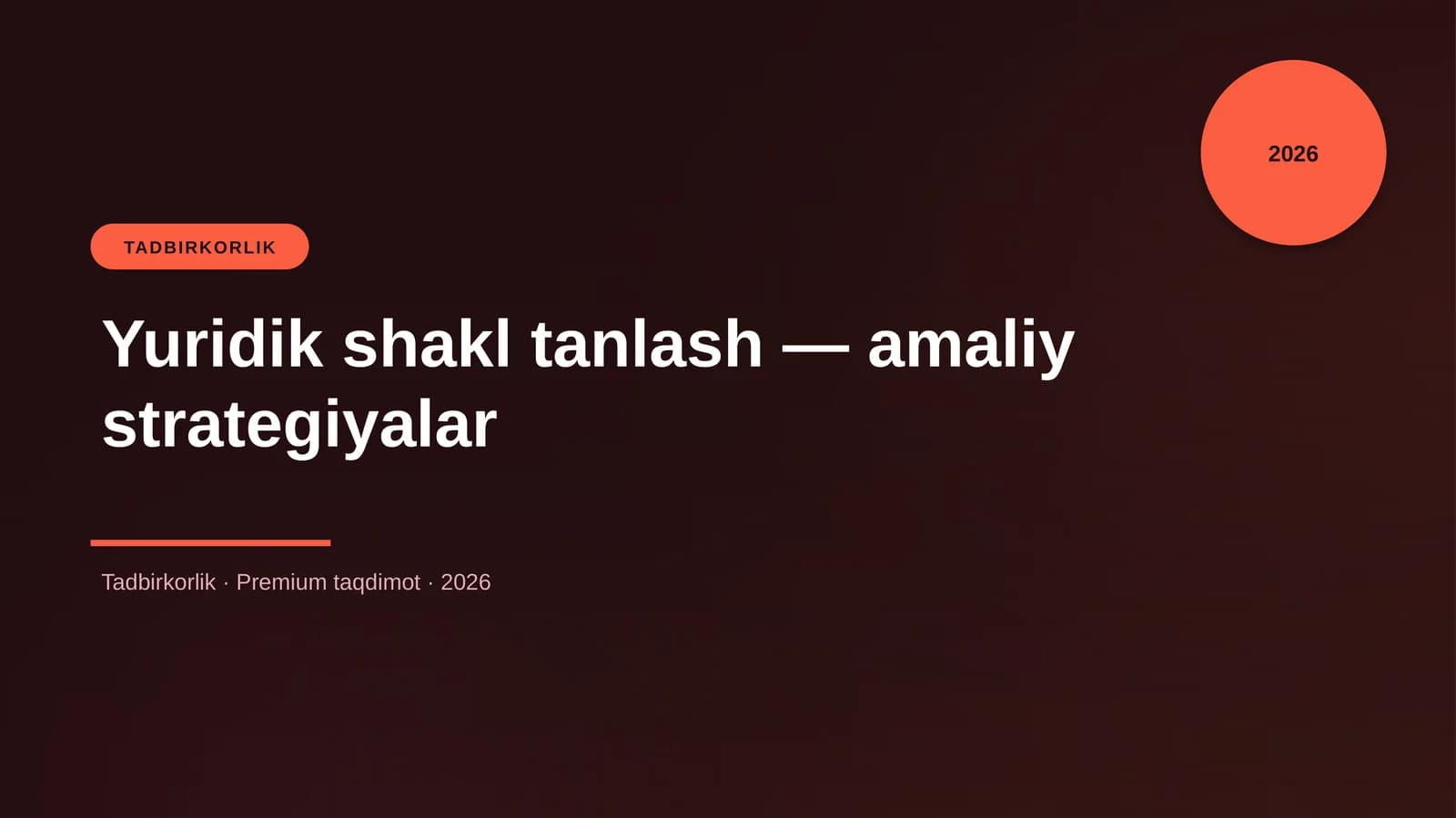 Yuridik shakl tanlash — amaliy strategiyalar