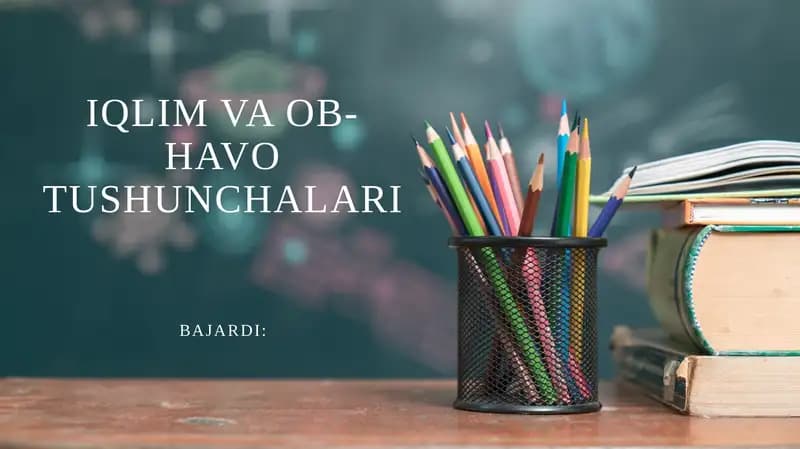 Iqlim va ob-havotushunchalari
