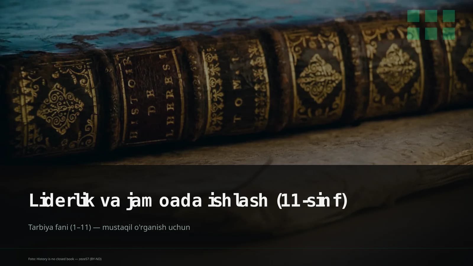 Liderlik va jamoada ishlash (11-sinf)