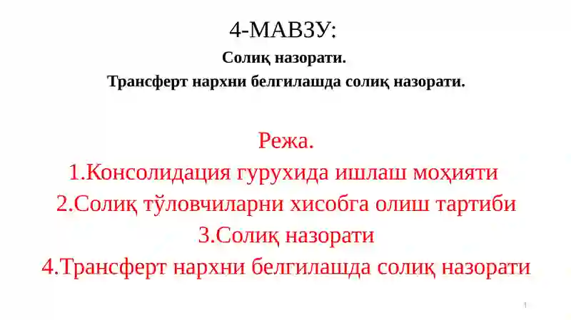 Солиқ назорати