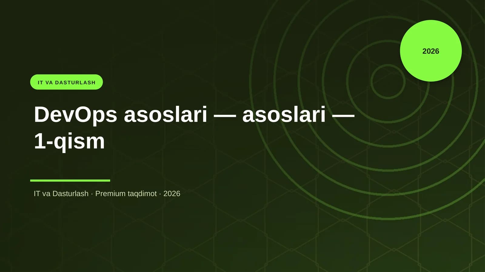 DevOps asoslari — asoslari — 1-qism