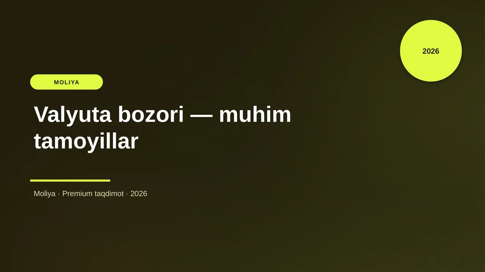 Valyuta bozori — muhim tamoyillar