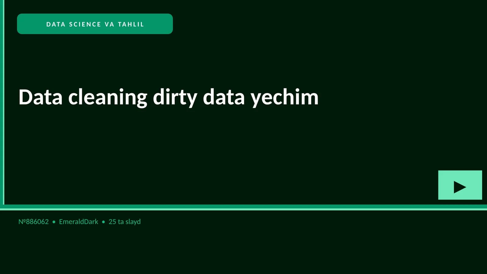 Data cleaning dirty data yechim