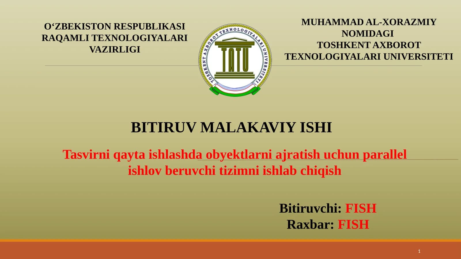 Tasvirni qayta ishlaash uchun parallelishlov beruvchi tizim