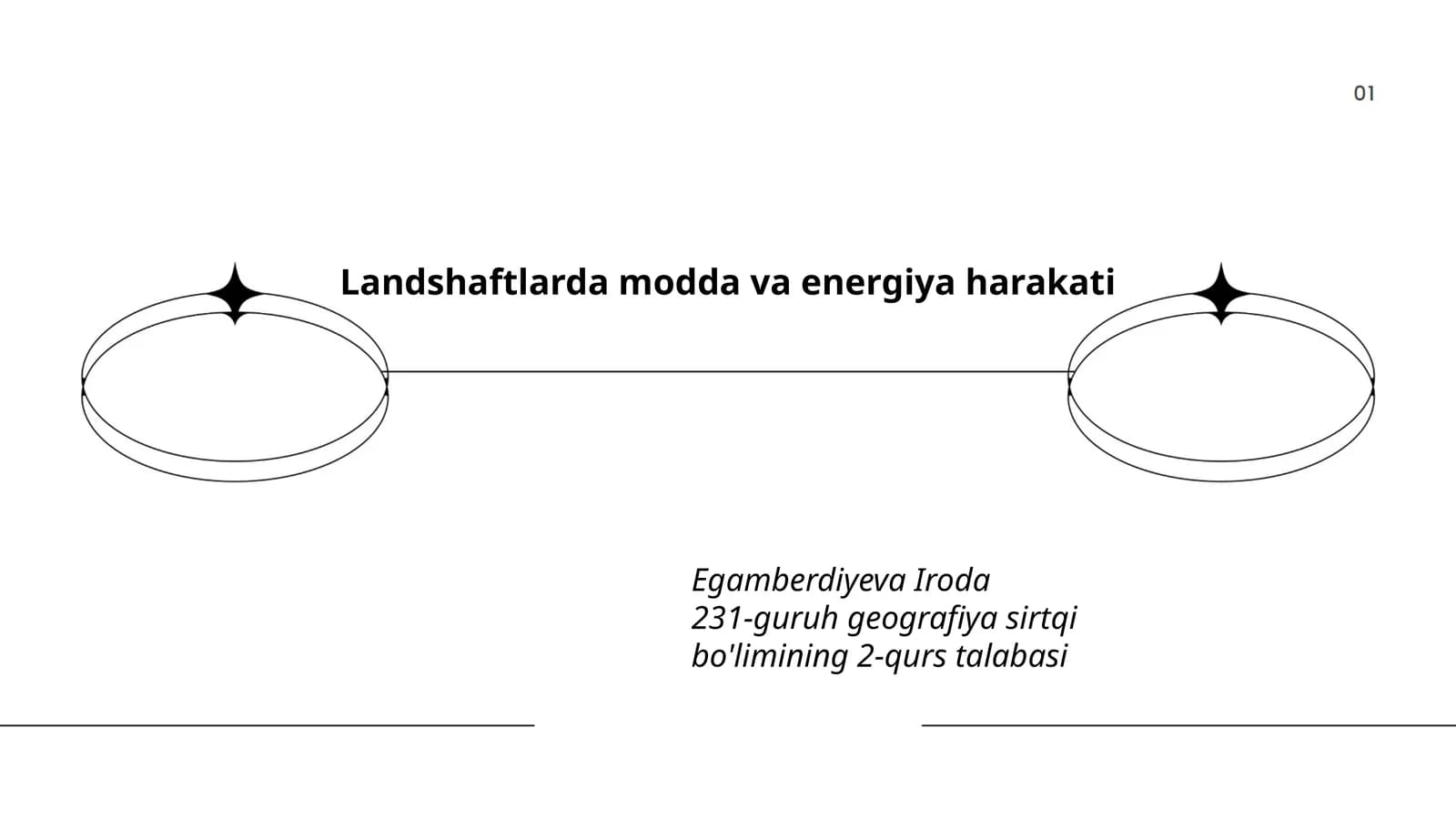 Landshaftlarda modda va energiya harakati