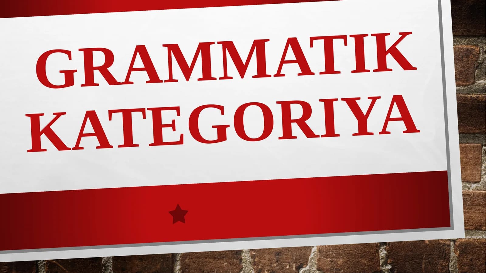 Grammatik kategoriya