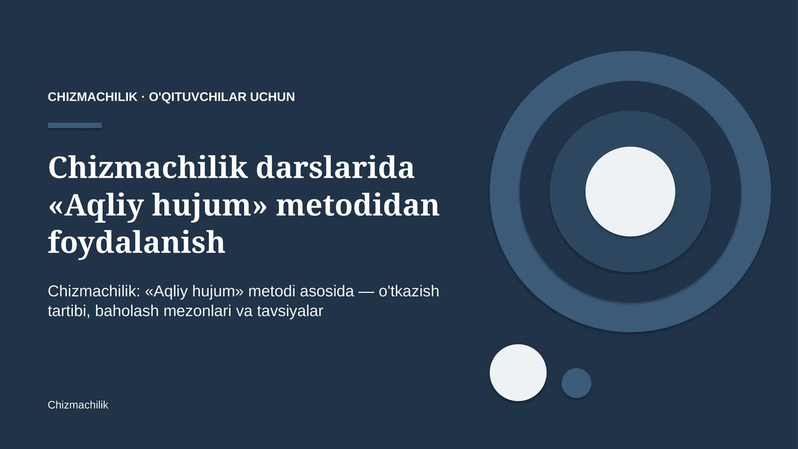 chizmachilik darslarida aqliy hujum metodidan foydalanish 9281
