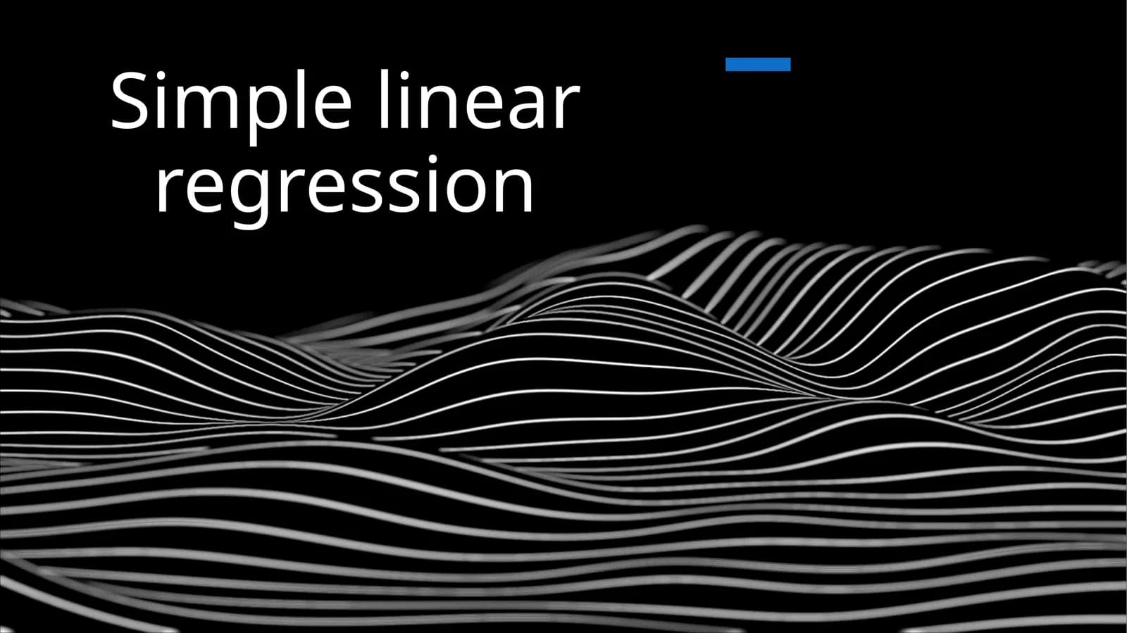 Simple linear regression