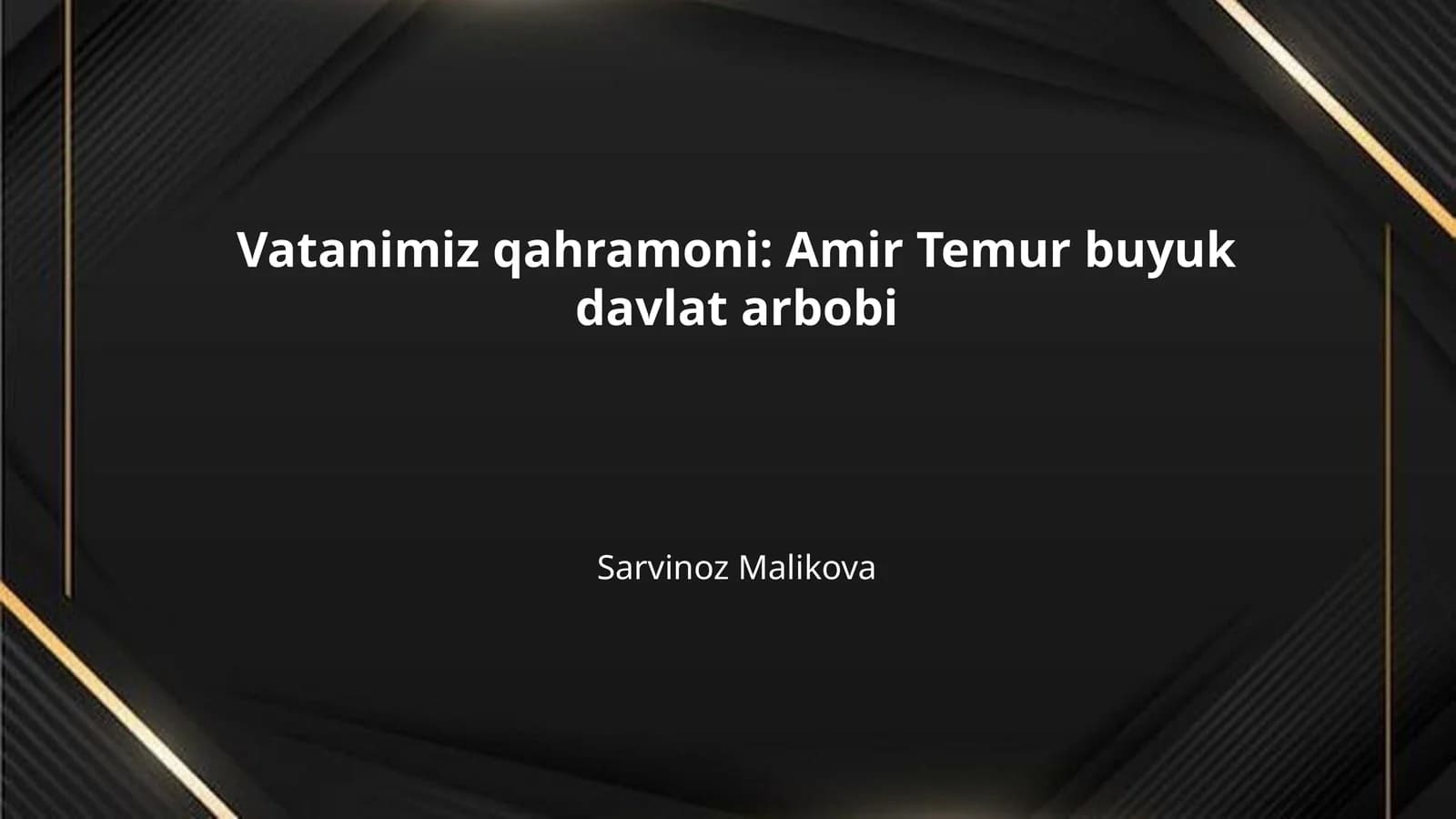 Vatanimiz qahramoni: Amir Temur buyuk davlat arbobi
