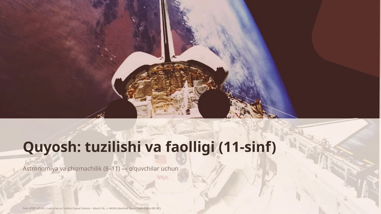 Quyosh: tuzilishi va faolligi (11-sinf)