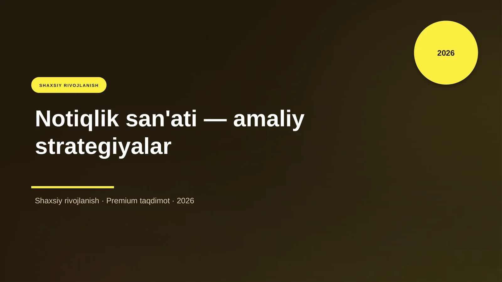 Notiqlik san'ati — amaliy strategiyalar