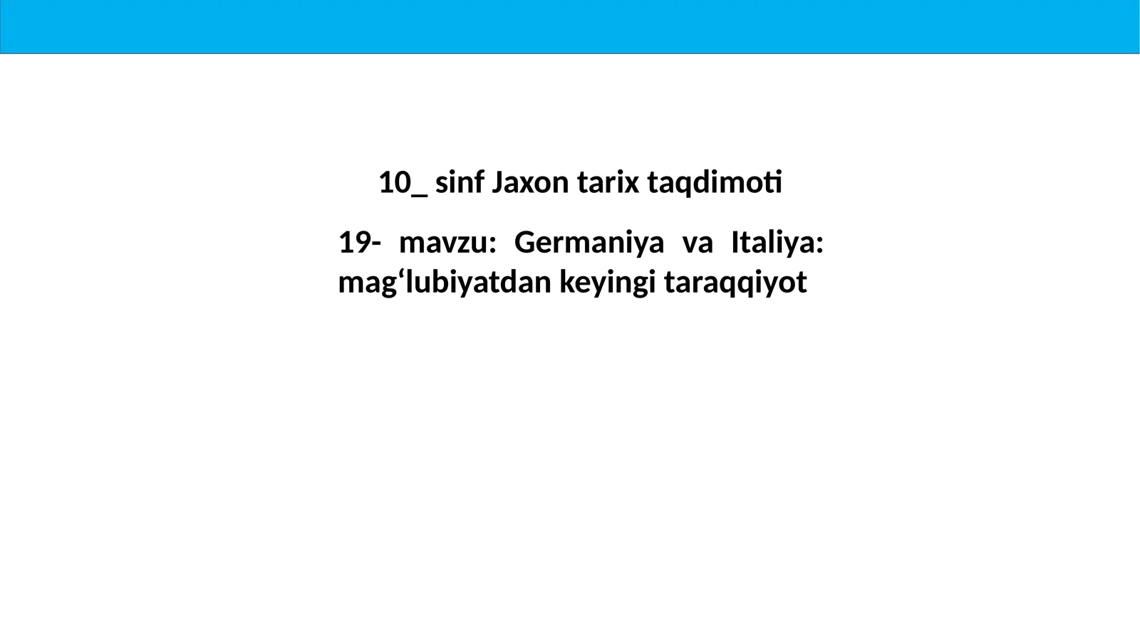 10-sinf Jaxontarix taqdimoti