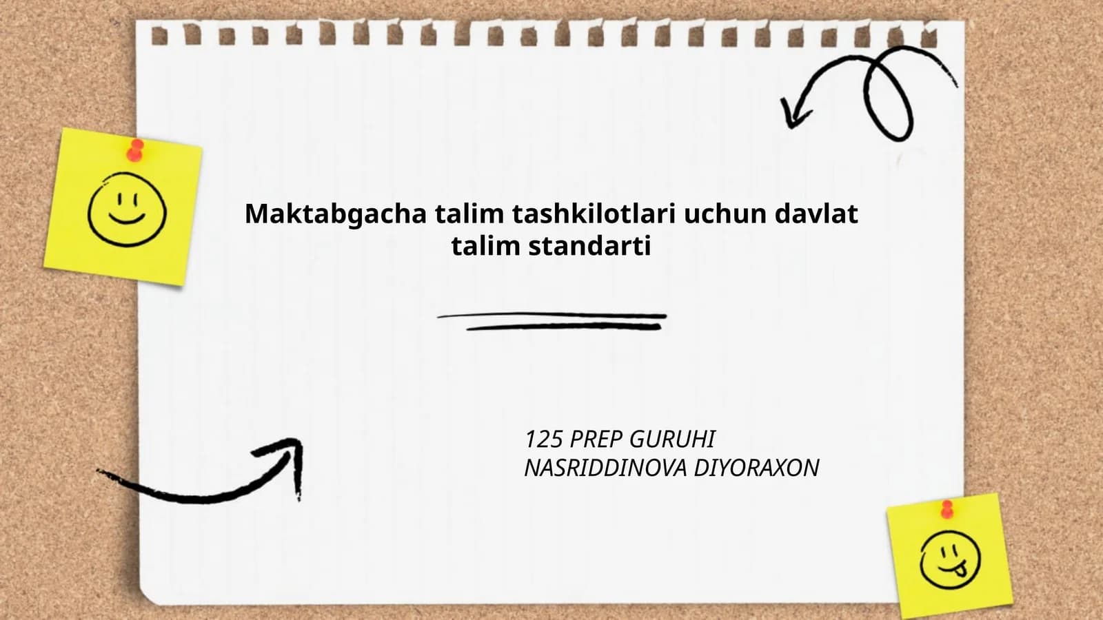 Davlat talim standarti 125 Prep Guruhinasriddinova Diyoraxon
