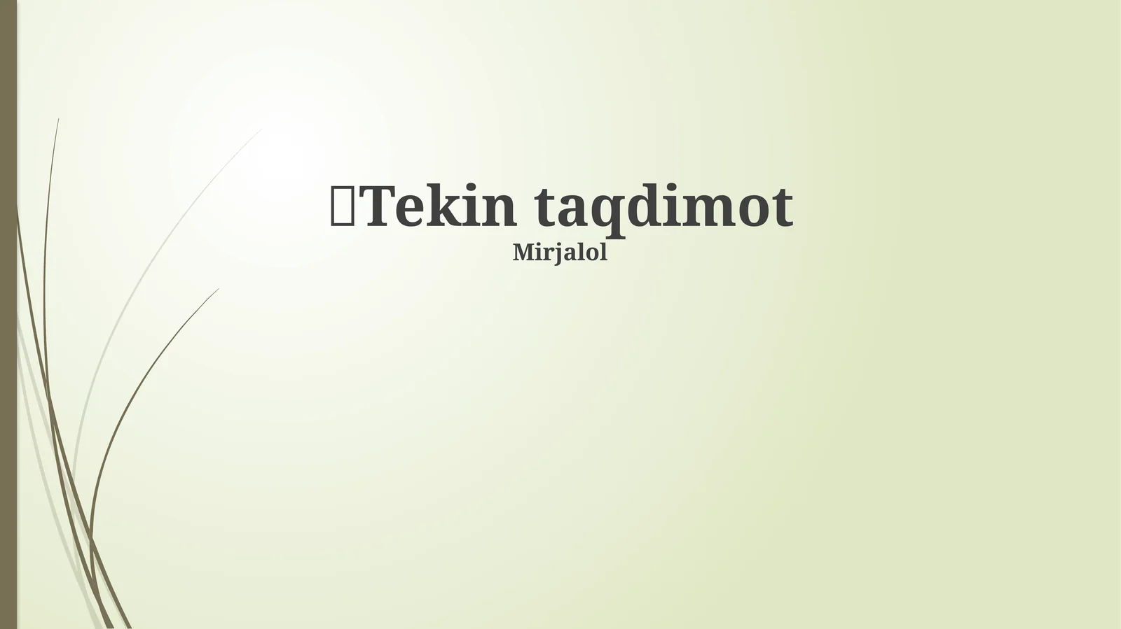 Tekin taqdimot