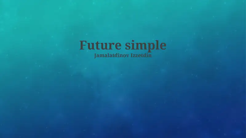 Future simple
