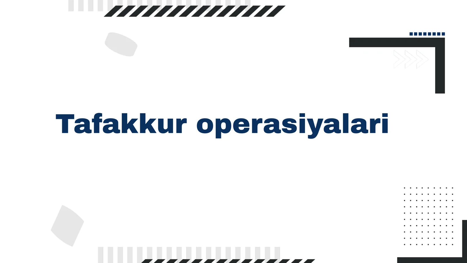 Tafakkur operasiyalari