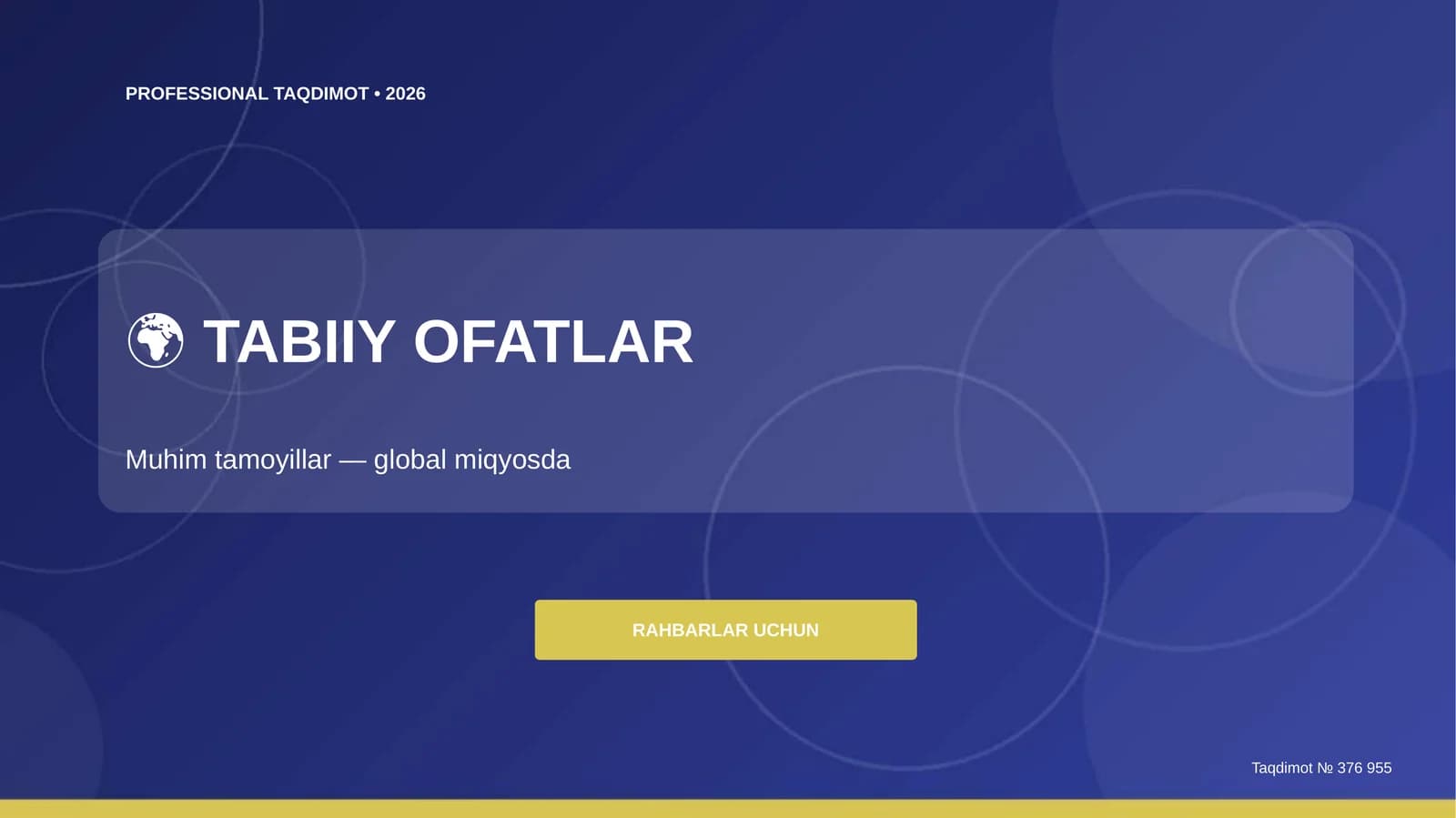 TABIIY OFATLAR RAHBARLAR UCHUN