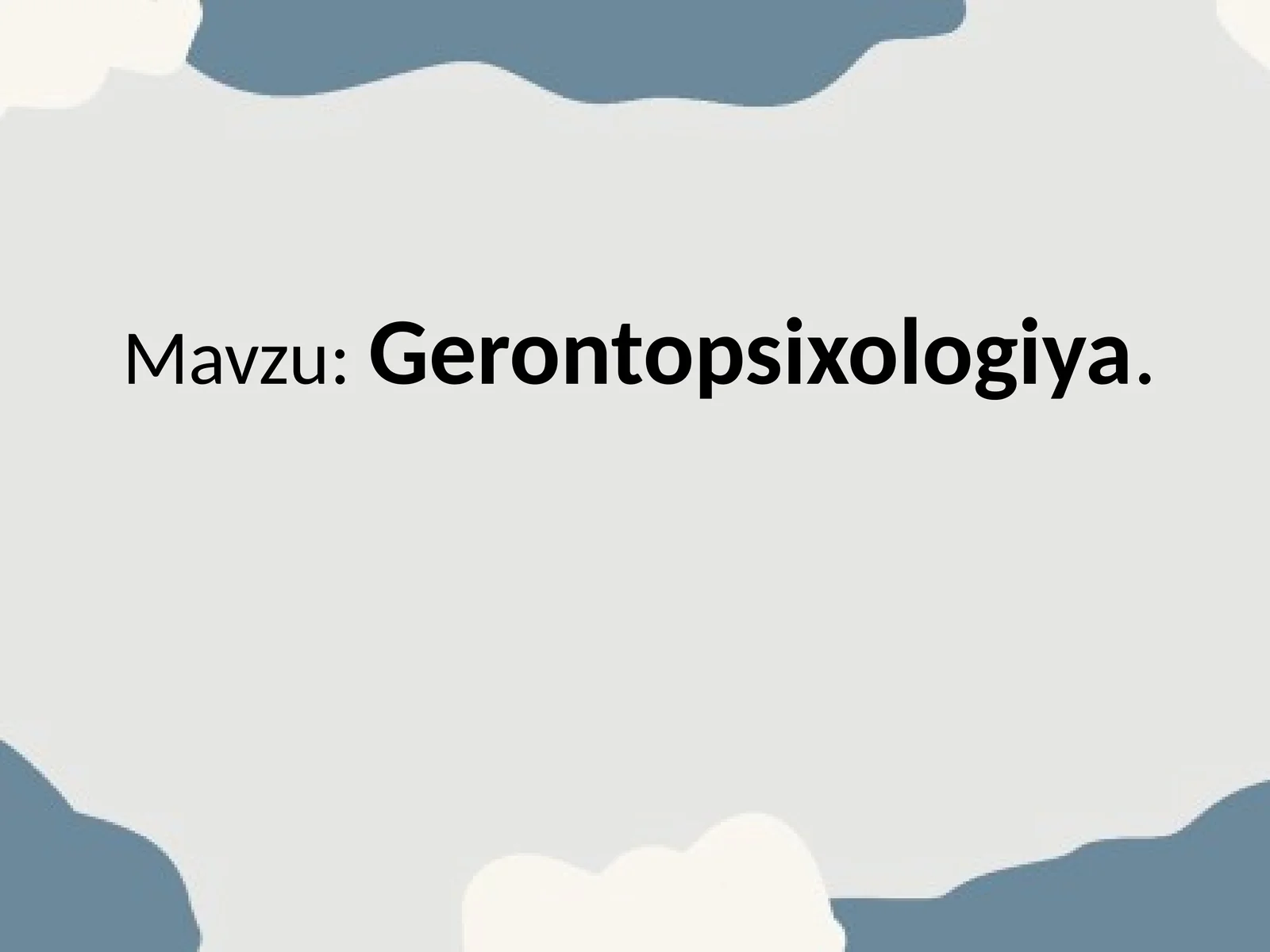Gerontopsixologiya