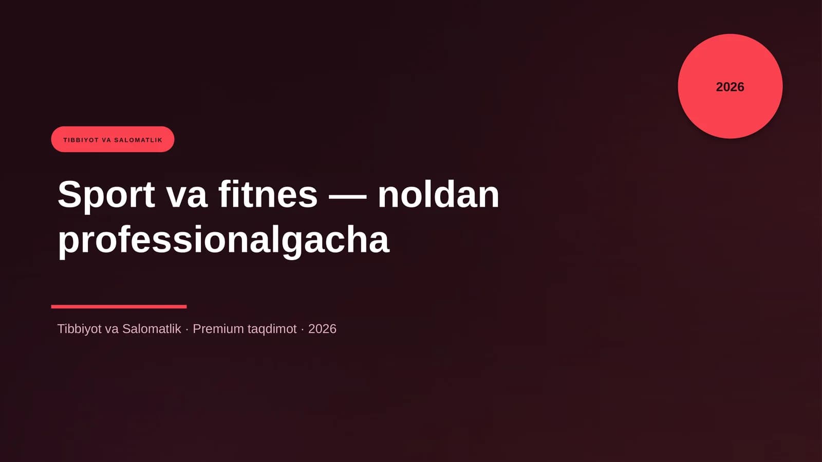 Sport va fitnes — noldan professionalgacha