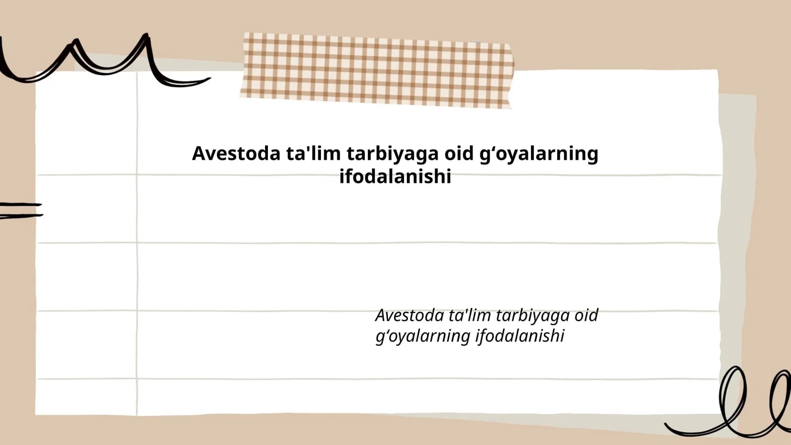 Avestoda ta'lim va tarbiya falsafasi
