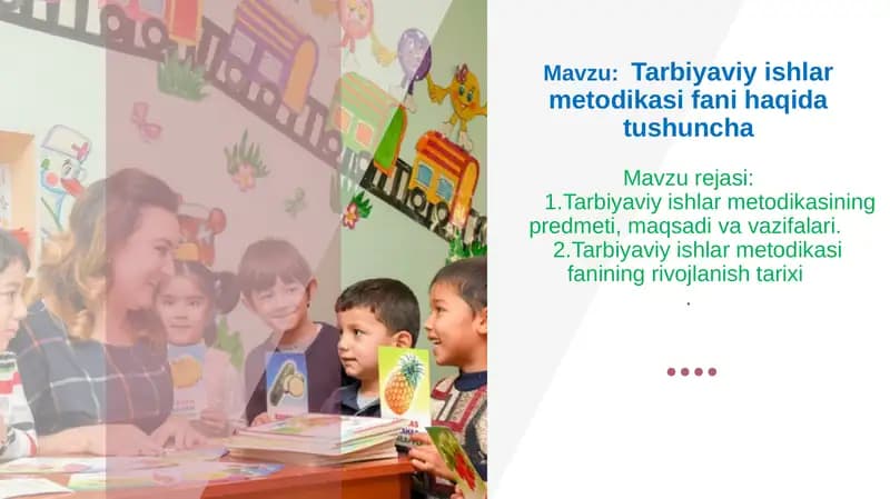 Tarbiyaviyishlarmetodikasifani