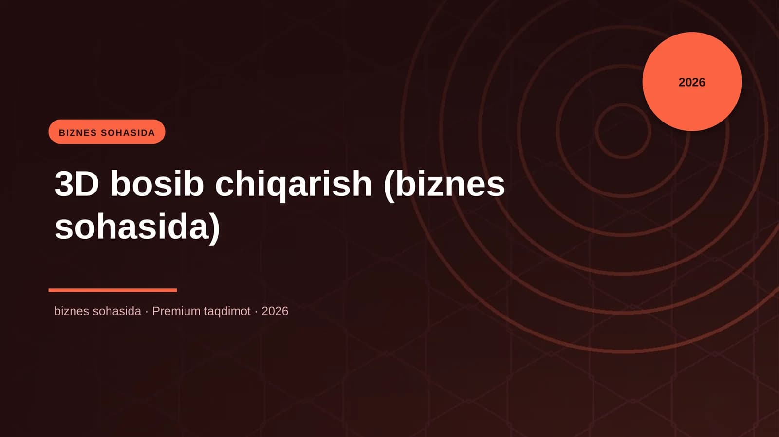 3D bosib chiqarish (biznes sohasida)