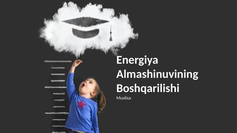 Energiya Almashinuvining Boshqarilishi