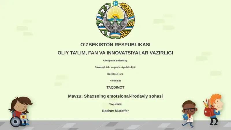 Shaxsning emotsional-irodaviy sohasi