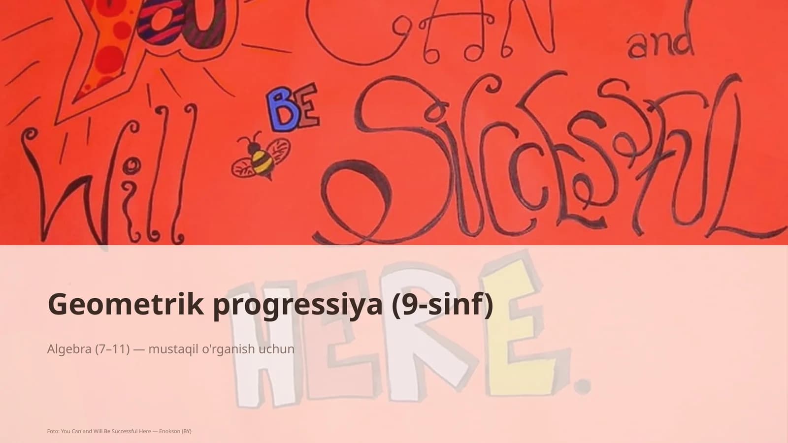 Geometrik progressiya (9-sinf)