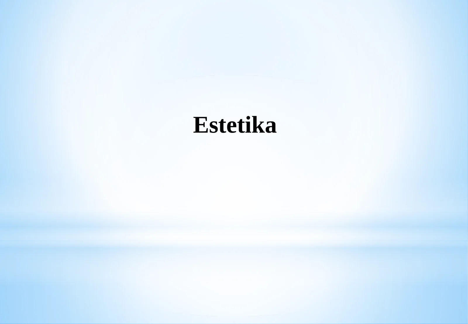 Estetika
