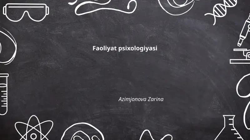 Faoliyat psixologiyasi