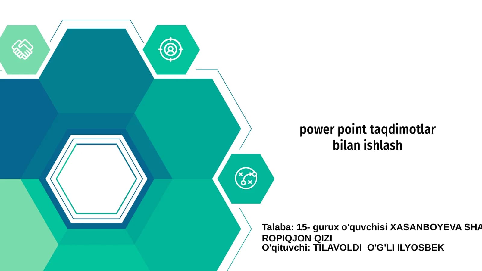 PowerPoint Taqdimotlar Bilan Ishlash