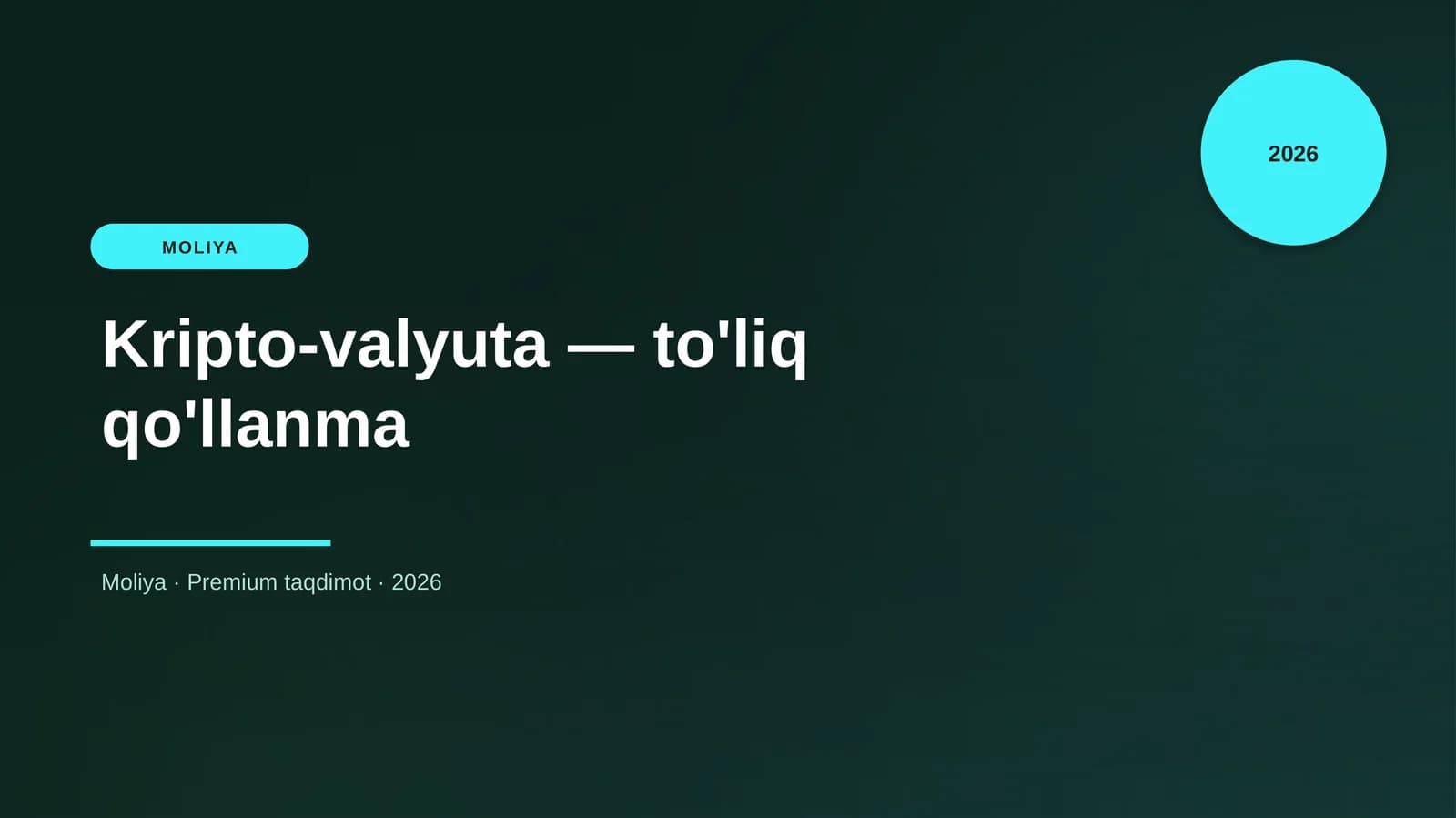 Kripto-valyuta — to'liq qo'llanma