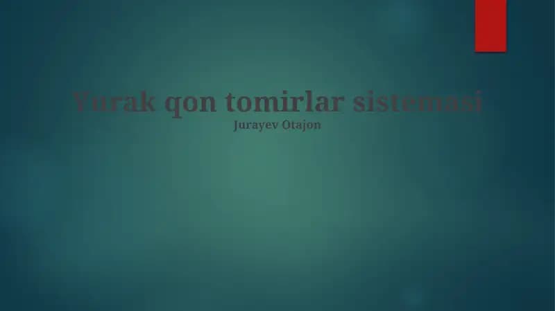 Yurak-qon tomirlar sistemasi