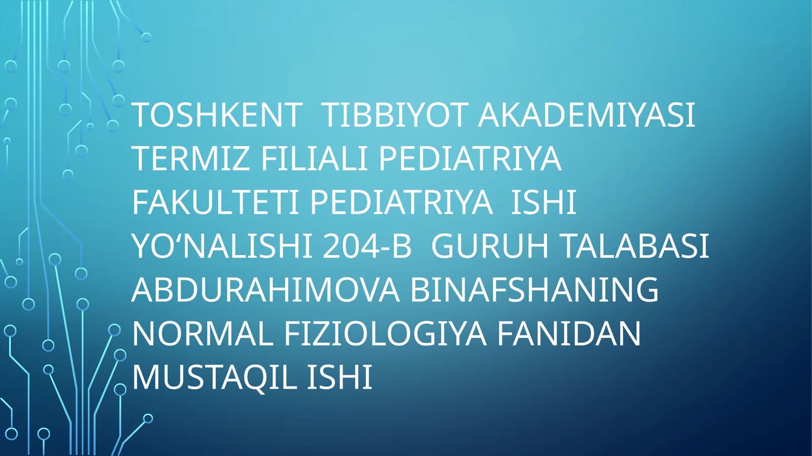 Qonda gazlar miqdorini aniqlashni yangi usullari