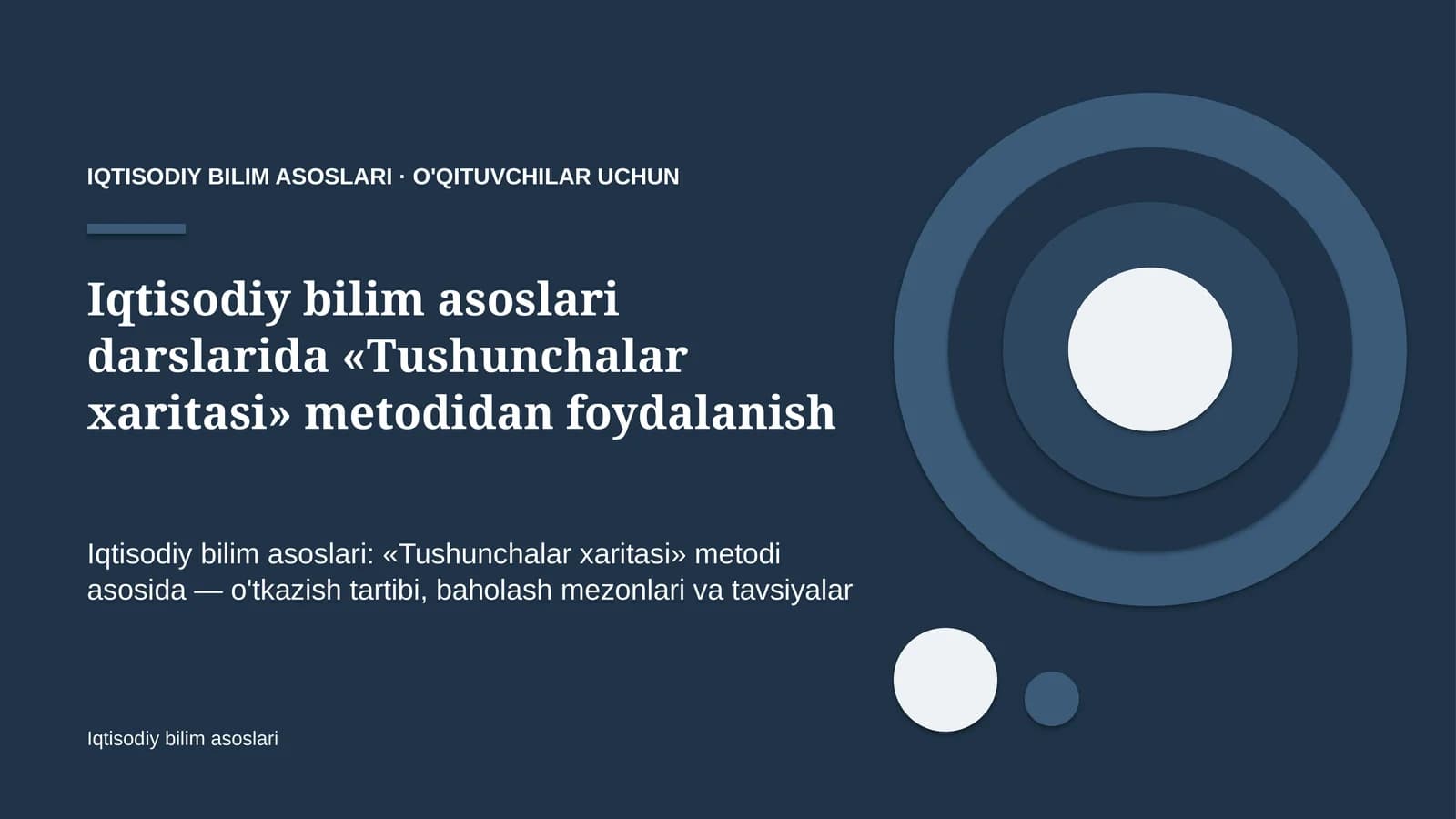 iqtisodiy bilim asoslari darslarida tushunchalar xaritasi metodidan foydalanish 6555