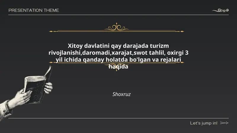 Xitoy davlatini turizm rivojlanishi