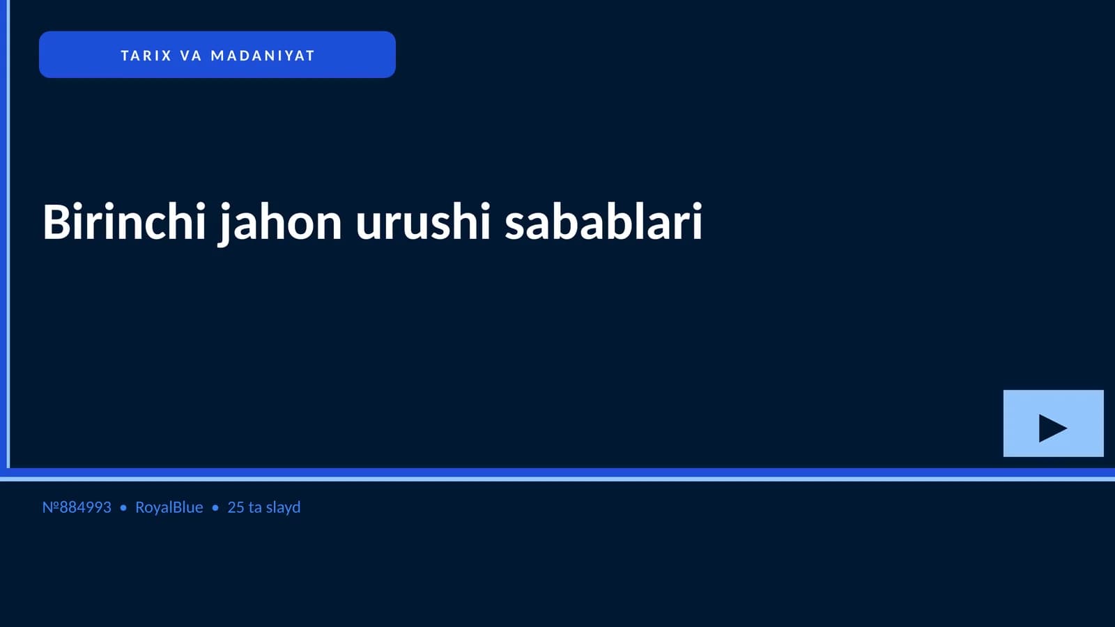 Birinchi jahon urushi sabablari