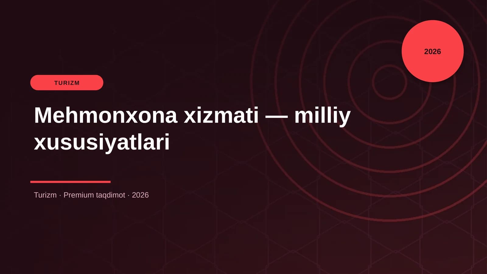 Mehmonxona xizmati — milliy xususiyatlari