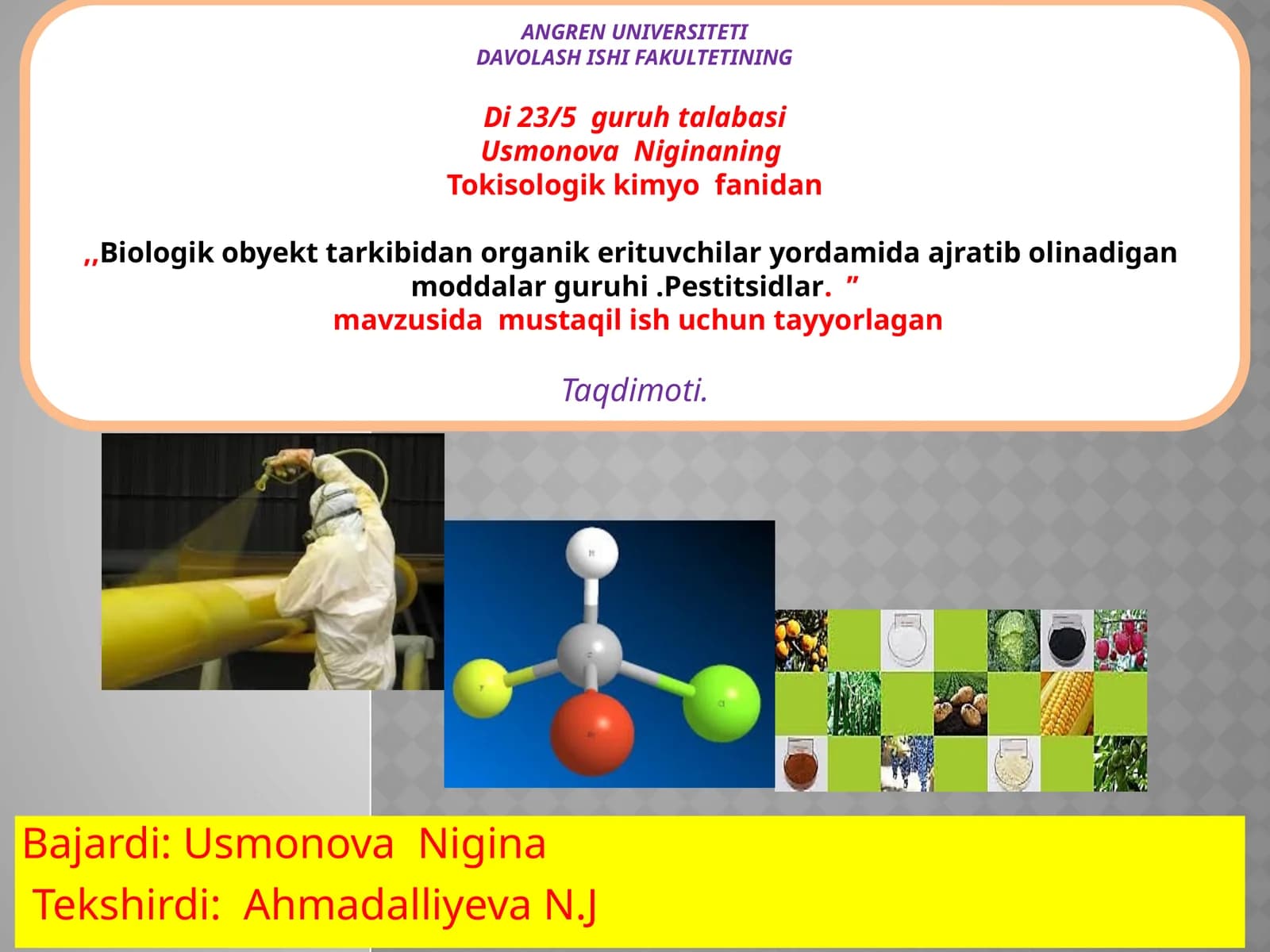 Usmonova Nigina mavzusi